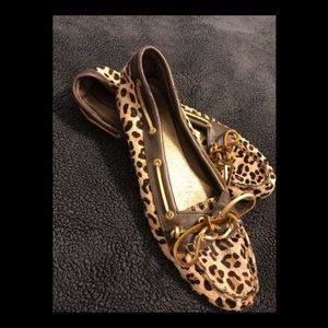 Sperry Cheetah Loafers / Boat Shoes , Size 8